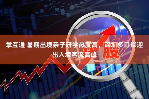 掌互通 暑期出境亲子研学热度高，深圳多口岸迎出入境客流高峰