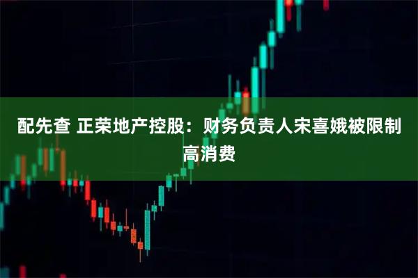 配先查 正荣地产控股：财务负责人宋喜娥被限制高消费